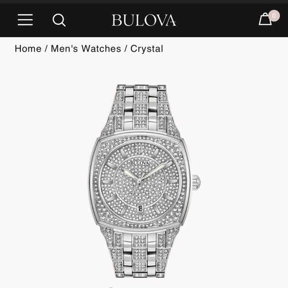 Men’s Bulova Crystal Watch - Picture 1 of 5